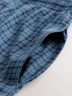 Bleu marine - Lot de 2 shorts de pyjama à carreaux en jersey