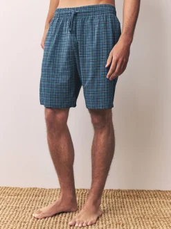 Bleu marine - Lot de 2 shorts de pyjama à carreaux en jersey