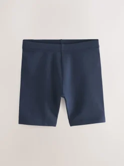 Bleu marine - Lot de 5 shorts de vélo extensibles en coton riche (3-16ans)