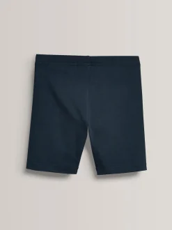 Bleu marine - Lot de 2 shorts de vélo extensibles en coton riche (3-16ans)