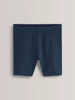 Bleu marine - Lot de 5 shorts de vélo extensibles en coton riche (3-16ans)