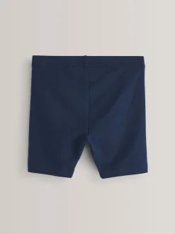Bleu marine - Lot de 5 shorts de vélo extensibles en coton riche (3-16ans)