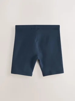 Bleu marine - Lot de 2 shorts de vélo extensibles en coton riche (3-16ans)