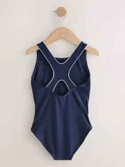 Bleu marine - Maillot de bain Racerback (3-16ans)