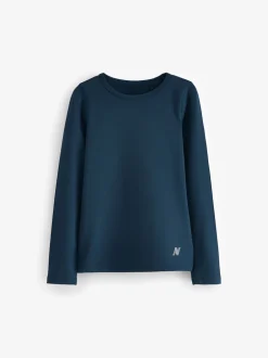 Bleu marine - Manches longues Base Layer Top (3-16yrs)