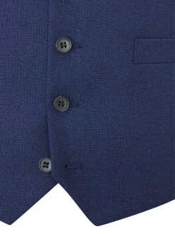 Bleu marine - Modèle droit - Skopes Harcourt Single Breasted Coupe sur mesure Suit Gilet