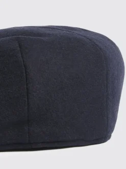 Bleu marine - MOSS Melton Flat Cap