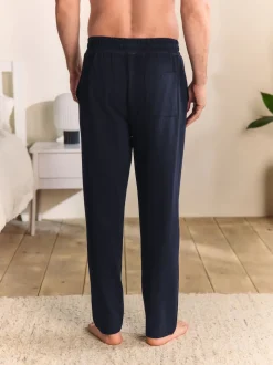 Bleu marine - Ouvert - Jogging Loopback doux au toucher à poignets