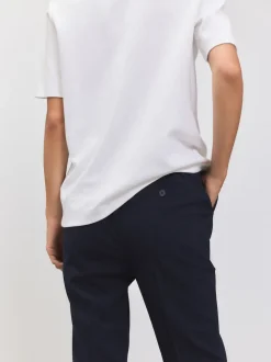 Bleu marine - Pantalon bootcut habillé avec laine