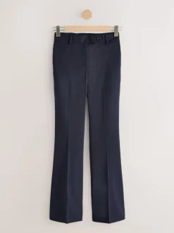 Bleu marine - Pantalon bootcut habillé avec laine