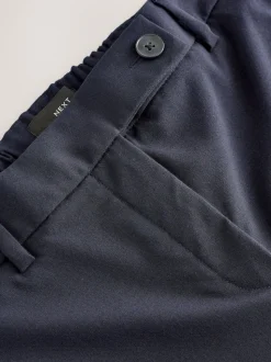 Bleu marine - Pantalon bootcut habillé avec laine