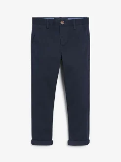 Bleu marine - Pantalon chino extensible (3-17ans)