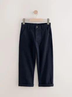 Bleu marine - Pantalon chino extensible (3-17ans)