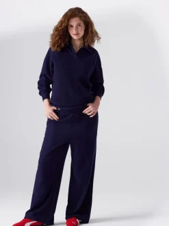 Bleu marine - Pantalon de maternité large douillet