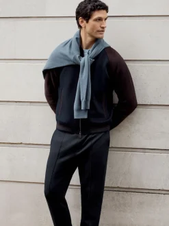 Bleu marine - Pantalon de jogging Reiss Premier ajusté en jersey stretch