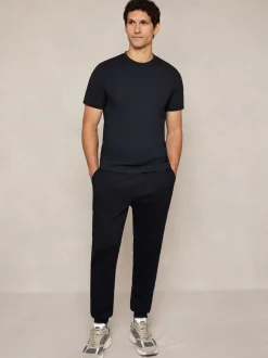 Bleu marine - Pantalon de jogging Reiss Premier ajusté en jersey stretch