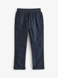 Bleu marine - Pantalon Pull-On à Taille Côtelée (3-16ans)