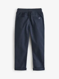 Bleu marine - Pantalon Pull-On à Taille Côtelée (3-16ans)