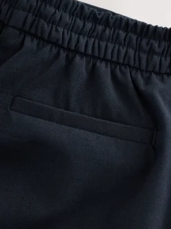 Bleu marine - Pantalons Amples habillés en laine