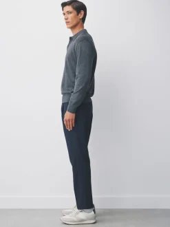 Bleu marine - Pantalons Coupe ajustée Extensible avec cordon de serrage interne