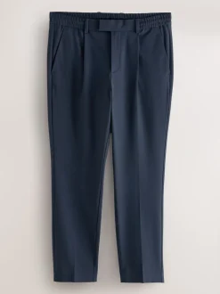 Bleu marine - Pantalons Coupe ajustée Extensible avec cordon de serrage interne