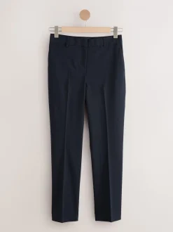 Bleu marine - Pantalons slim habillés en laine