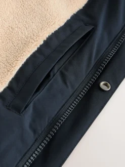 Bleu marine - Parka ThermoGen avec doublure en peau de mouton
