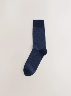 Bleu marine - Pattern Smart Socks 5 Pack