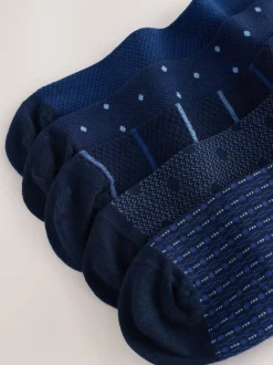 Bleu marine - Pattern Smart Socks 5 Pack