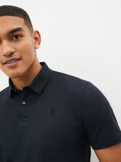 Bleu marine - Polo à manches courtes