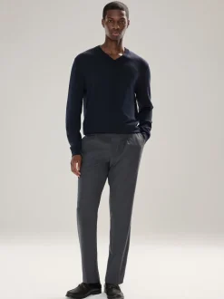 Bleu marine - Pull à manches longues riche en coton