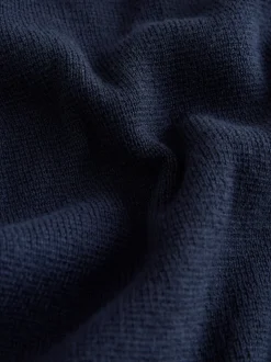 Bleu marine - Pull quart de zip (3-16ans)