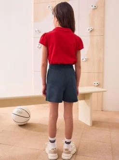 Bleu marine - 100{Short d'école en jersey de coton (3-16ans)