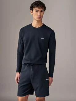 Bleu marine - Short gaufré BOSS