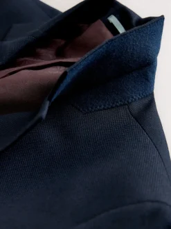 Bleu marine - Skinny Fit (Skinny Fit) - Veste de costume texturée