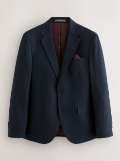 Bleu marine - Slim Fit (Slim Fit) - Veste de costume texturée