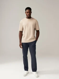 Bleu marine - Slim Fit (Slim Fit) - Pantalon chino extensible 2 Pack