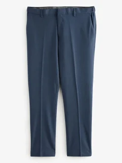 Bleu marine - Slim Fit (Slim Fit) - Pantalons extensibles à taille élastiquée Motionflex
