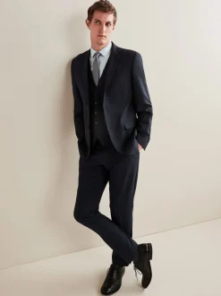 Bleu marine - Slim Fit (Slim Fit) - Veste de costume Essential