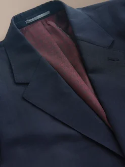 Bleu marine - Slim Fit (Slim Fit) - Veste de costume Signature Nova Fides en 100% laine italienne