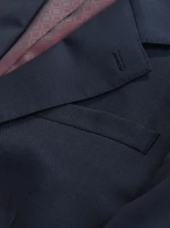 Bleu marine - Slim Fit (Slim Fit) - Veste de costume Signature Nova Fides en 100% laine italienne