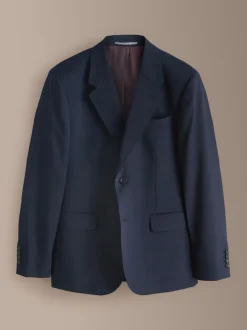 Bleu marine - Slim Fit (Slim Fit) - Veste de costume Signature Nova Fides en 100% laine italienne