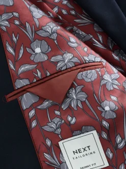 Bleu marine - Slim Fit (Slim Fit) - Veste de costume à deux boutons