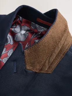 Bleu marine - Slim Fit (Slim Fit) - Veste de costume à deux boutons