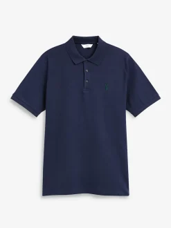 Bleu marine - Slim Fit (Slim Fit) - Polo Manches courtes Pique