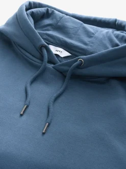 Bleu marine - Sweat-shirt à capuche en jersey riche en coton Dip Dye