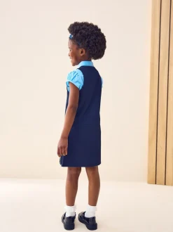 Bleu marine - Tablier d'écolier à fermeture éclair (3-14ans)