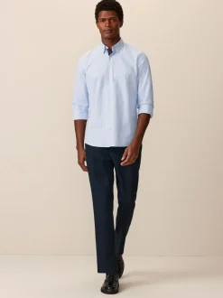 Bleu marine - Taille élastiquée Vêtement de survêtement élégant sur le devant uni