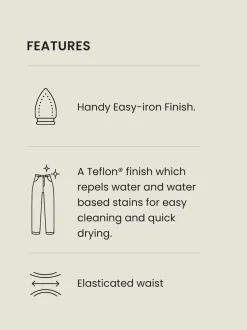 Bleu marine - Taille élastiquée Vêtement de survêtement élégant sur le devant uni