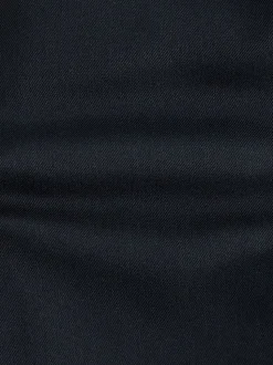 Bleu marine - Taille élastiquée Vêtement de survêtement élégant sur le devant uni